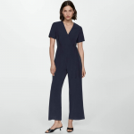 Tie-Up Detail Wrap Basic Jumpsuit