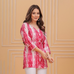 Women Pure Cotton Abstract Printed Straight Kurti