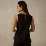 Women Cotton Boat Neck Regular Length Solid Sleeveless Top