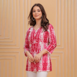 Women Pure Cotton Abstract Printed Straight Kurti