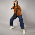 Drop-Shoulder Sleeves Pure Cotton Oversized T-shirt